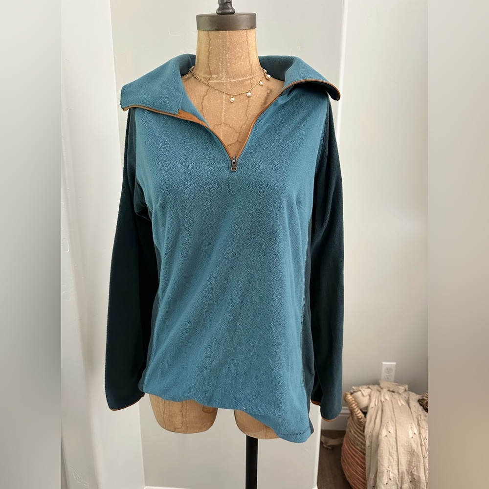Colombia Teal and Black Quarter-Zip Pullover